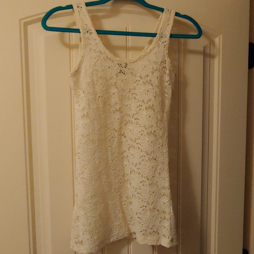 Vanity brand white tank top
